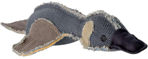 HUNTER Canvas Wild Hundespielzeug | Polyester mit Baumwollanteil , Vintage-Style, Quietschspielzeug, Gänsemotiv, 38 cm