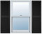 Ekena Millwork Lifetime Vinyl LL1S14X03900BL Standard Cathedral Top Center Mullion, Open Louver Vinile Persiane, w/Installazione Shutter-Lok & Viti corrispondenti (per coppia), 36,5 cm L x 99,9 cm H,