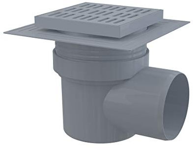 Bodenablauf 150x150 Anschluss DN 110 Waagerecht Kunstoff extra flach Duschablauf Badeablauf