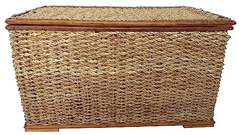 fantasie d oriente Cesto Baule PORTABIANCHERIA Vimini Rattan BANANO CM 75X44X45 H Cesto per Biancheria Giochi robustissimo Tessuto in Cordoncino di banano i