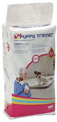 Savic Reservkuddar för Puppy Trainer-hundtoalett, storlek M, 45 x 30 cm, 30 stycken