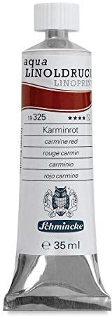 Schmincke – aqua-LINOLDRUCK - feinste Linoldruck-Farben, Karminrot - 35 ml