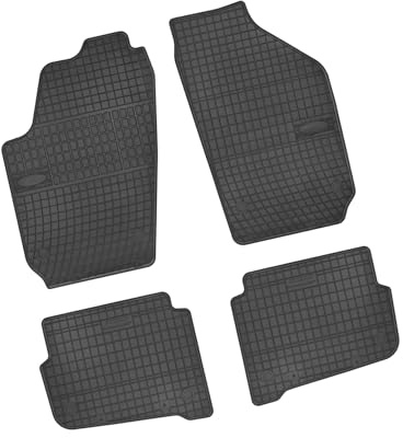 Bär-AfC VW04548 Gummimatten Auto Fußmatten Schwarz, Erhöhter Rand, Set 4-teilig, Passgenau für Volkswagen Polo Typ 9N / 9N3 Baujahr 2001 bis 2009 3. & 5-TRG.