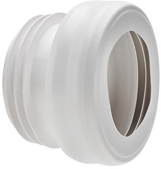 Wirquin RA372 Pipe wc rigide, droite, courte, D110 mm à emboîter (push fit) pour évacuation toilette, blanc