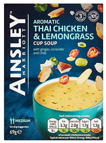 Ainsley Harriot Thai Chicken Cup Soup 69g, White
