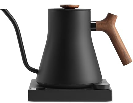 Hervidor eléctrico de cuello de cisne Fellow Stagg EKG Pro - Café filtrado a mano (pour-over) y tetera, calentamiento rápido, control preciso de la temperatura, EU Negro mate