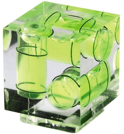 Hama Kamera-Wasserwaage mit 3 Libellen, Für Standard-Blitzschuh, Transparentes Gehäuse