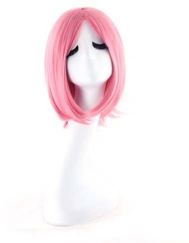 MapofBeauty 30cm/ 12 Pollice Medio Lisci Uomo Lisci Parrucche (Rosa)