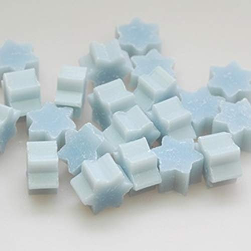 Florex - Sapone al latte di pecora a forma di mini stella, 50 pezzi, in sacchetto regalo di organza.