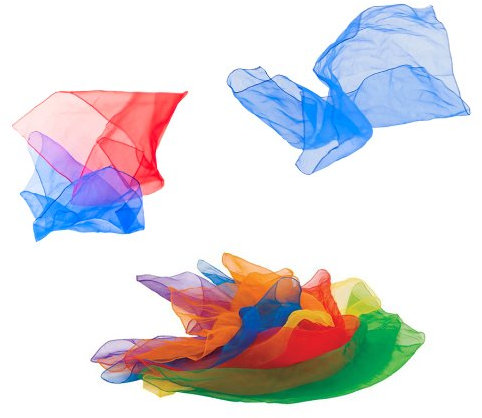 Oblique Unique® 6 x Jongliertücher Gymnastiktücher Tanztücher 6 Farben