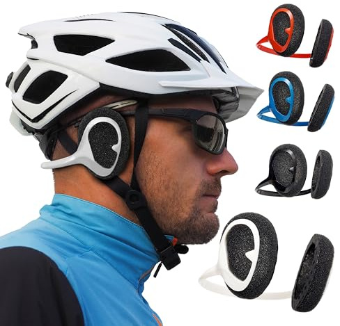 Windfree Cascos Antiruido Deflectores del Viento para Ciclistas – Protección Auditiva contra el Viento – Protectores Auditivos para Cubrir Audífonos o Dispositivos Reductores de Acúfeno - Blanco