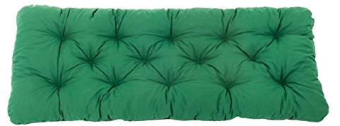 Ambientehome 2er Sitzkissen Bank Evje, grün, ca 120 x 50 x 8 cm, Polsterauflage, Bankauflage