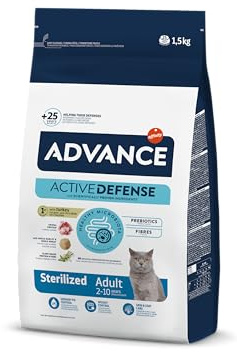 Advance Cat Adult Sterilized, Pienso para Gatos Adultos Esterilizados con Pavo, 1,5kg