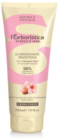 L'Herboristic Athena's – parfymerad, töjbar och skyddande kroppskräm – fuktgivande kroppskräm med söt mandelolja – 200 ml