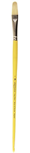 Winsor & Newton 5870008 Künstler - Chunking Schweineborsten Pinsel für Ölfarben, hohe Farbaufnahme, gleichmäßige Farbabgabe - Filbertpinsel Nr. 8, langer Stiel