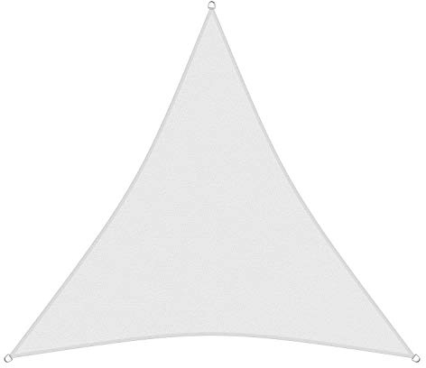 sunprotect 83234 Professional Sonnensegel, 5 x 5 x 5 m, Dreieck, Wind- & wasserdurchlässig, weiß