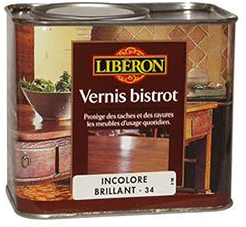 Libéron Vernis bistrot pour meubles et objets, Chêne foncé, 0,5L