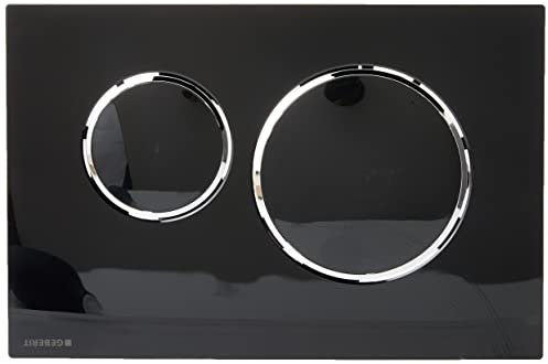 Geberit 115.882.KM.1 Placca di Comando, Nero/Cromo Lucido