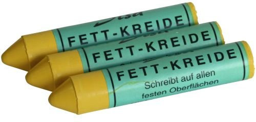 Sisa Fett-Signierkreide  Farbe: gelb Durchmesser: 17 mm Inhalt 12 Stück