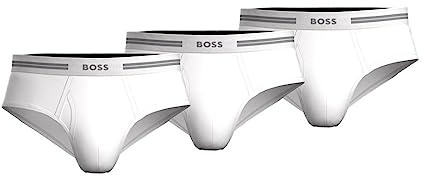 Hugo Boss Men's 3 Pack Traditional Cotton Brief?? 3p Us Co 10145963 01???? ? ??? 3?paquete De Calzoncillos De Algo Briefs, Pure White, L UK