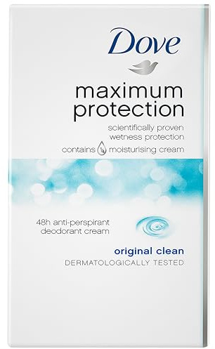 Dove Maximum Protection Original Clean Anti-perspirant Cream Stick with ¼ moisturising cream our most effective deodorant 45 ml
