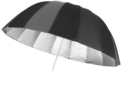 LIFE of PHOTO Parabol-Reflexschirm Silber, para-Studioschirm Ø 85 cm Fotostudio Schirm