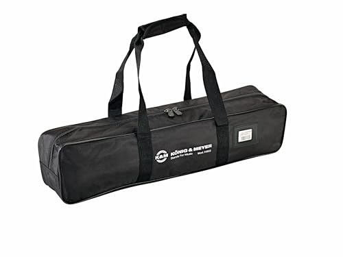K&M 14922 Tragetasche für Tenorhornständer - Nylon, Schwarz mit K&M Signet - 67 cm Länge mit zwei Trageschlaufen