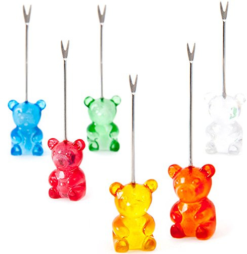 Balvi Tenedor Aperitivo Yummy Bear pichos Aperitivos Originales de diseño en Forma de Oso Gominola Resina 10x2x2 cm