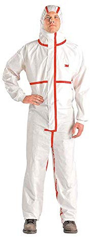 3M K45653 Schutzanzug 4565XXL, Typ 4/5/6, Gr. XXL, weiss+rot