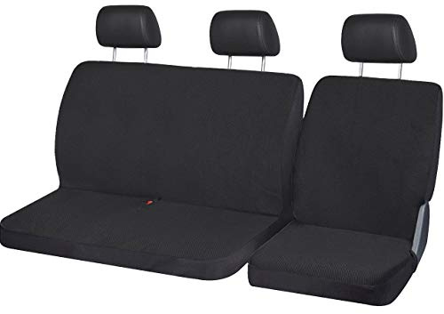 Lupex Shop Co.Se_Furg_C.b_N Sitzbezüge für LKW, 3 Baumwollsitze, niedriger Gurt, Schwarz