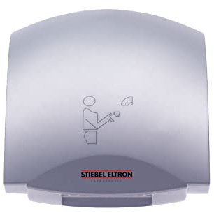 STIEBEL ELTRON Händetrockern HTT 5 SM, Warmluft, kurze Trocknungsdauer, geräuscharm, berührungslos, Aluminium-Druckgehäuse, silber-metallic, 182053