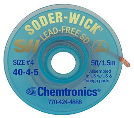 Chemtronics - Treccia dissaldante senza piombo, 1,5 m, larghezza 2,8 mm