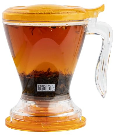 Tiesta Tea Brewmaster Infuser, Large Strainer for Loose Leaf Tea, Fine Mesh Bottom Dispensing, Microwave & Dishwasher Safe, Reusable Steeper, Loose Leaf Holder, 16 Oz