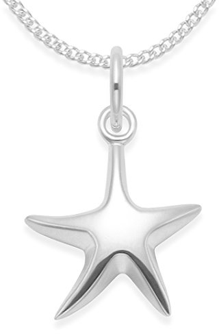 Sterling Silver Starfish Necklace on 16 chain - SIZE: Small 12mm x 10mm 8166 - Gift Boxed Jewellery