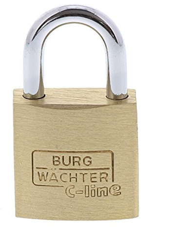 BURG-WÄCHTER Lock, Set of 2, Shackle Strength 3.5 mm, 4 Keys, Duo 222 20 SB