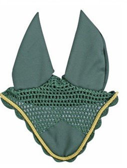 Fliegenhaube HKM grün/gold Warmblut