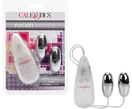 CalExotics Pocket Exotics Vibrating Double Silver Bullets