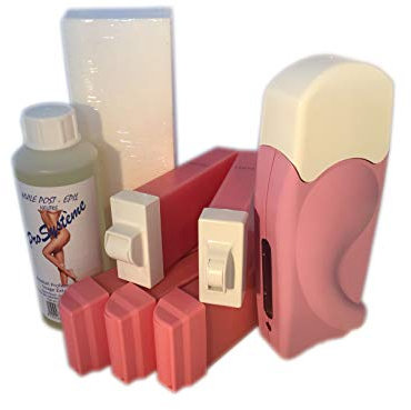 EPILWAX SAS - Set Haarentfernung Solo Komplett Körper, Gesicht, Bikini mit Wachspatronen Enthaarung Beine Bikinizone Gesicht la Wachs Einweg an Roll-on