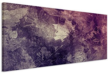 120x40cm Panoramabild auf Leinwand Malerei Abstrakt mit Wasserfarben