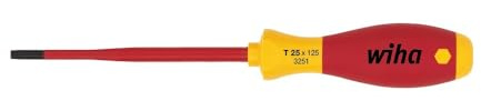 Wiha Schraubendreher SoftFinish® electric slimFix TORX® (36536) T10 x 100 mm für tiefliegende Schrauben, ergonomischer Griff für kraftvolles Drehen, Allrounder für Elektriker, VDE-geprüft, stückgeprüft