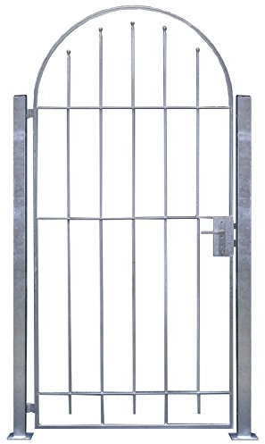 Gartentor Komplett-Set Ergo Rundbogentor inkl. Pfosten Trgriff 960x1990 mm