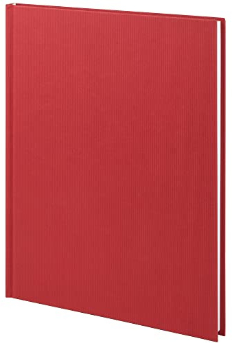 Rössler SOHO Notizbuch A4 blanko| Notebook A4 | Bullet Journal A4 | A4 Notizbuch gebunden | Notizbuch blanko | Kladde in DIN A4 | 1 Stück | Farbe: Rot | Gebundenes Journal für Notizen, Skizzen, Bullet Journaling, Ideen und Planung