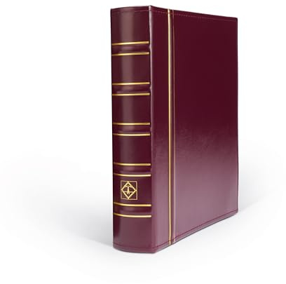 Leuchtturm 326586 Album numismatique Optima Classic - Reliure à Anneaux de Haute qualité pour Collectionner et Personnaliser Les pièces de Monnaie - Rouge