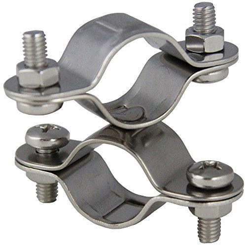 25 Stück Rohrschelle DOPPELT MIT WIRBEL D= 25 mm - Edelstahl A2 AISI 304