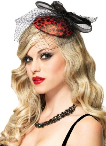 Leg Avenue A1680 - Femme Fatale Wet Look Fascinator Hairclip