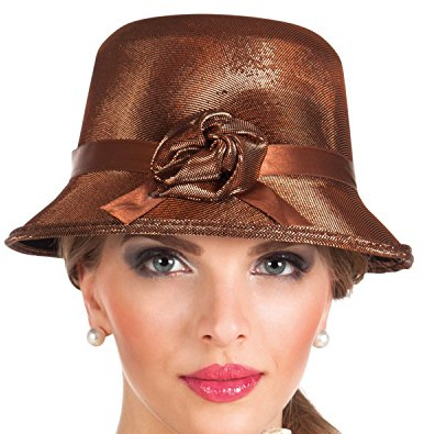 Boland 04314 - Erwachsenenhut Charleston Lady, Einheitsgröße, Kupfer