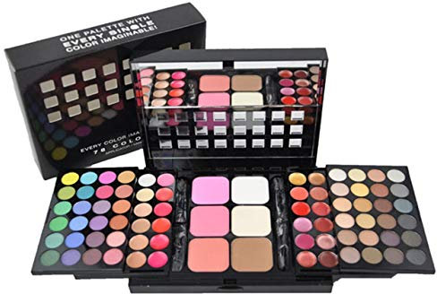 FantasyDay Juego de Maquillaje Xmas All in One Makeup Gift Set Incluye Corrector Camuflaje, Brillo de Labios, Brochas, Mascara, Blush, Sombra de Ojos, Delineador - Belleza Cosmético pour Cara y Labio