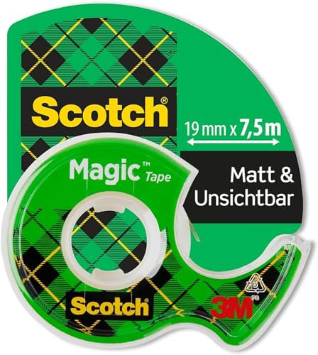 Scotch Super-Hold Cinta Adhesiva, 1 Rollo de 19 mm נ25,4 m - Cinta Adhesiva Transparente, Sellado Fuerte y Seguro