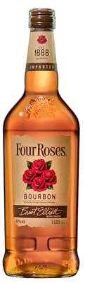 Four Roses Kentucky Straight Bourbon Whiskey – Sanfte Komposition aus 10 verschiedenen Whiskeys – Bourbon mit fruchtig-süßem Geschmack – 1 x 1 l