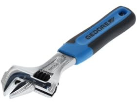 GEDORE Einmaulschlüssel verstellbar, Spannweite 20 mm (25/32 Zoll), Einstellskala, phosphatiert, Kunststoffgriff 60 S 6 JC